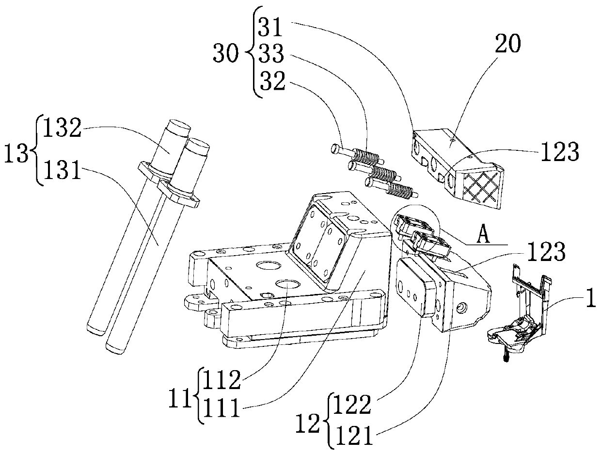 Demolding mechanism of multi-direction core pulling sliding block