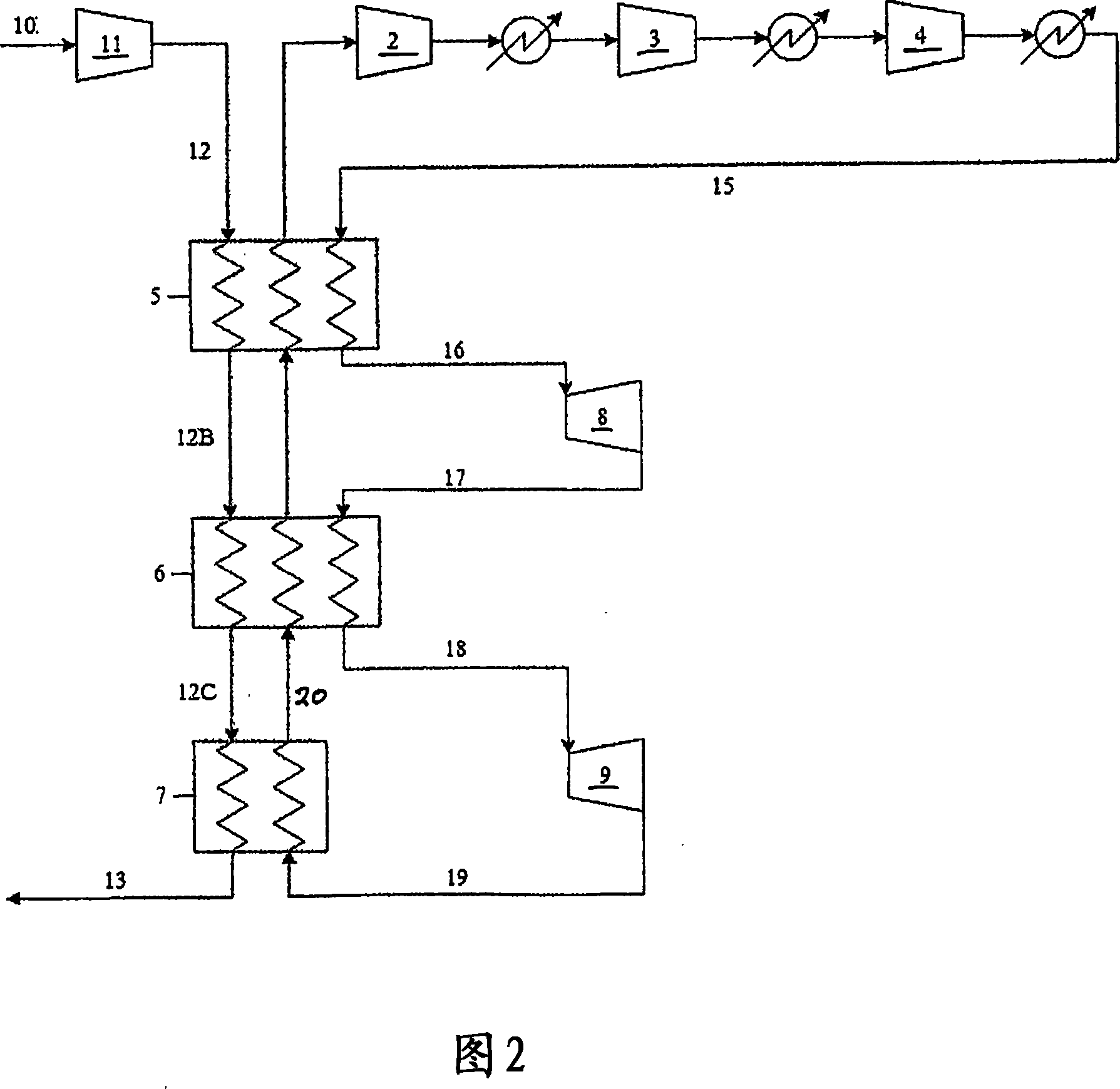 System and method for cooling a bog stream