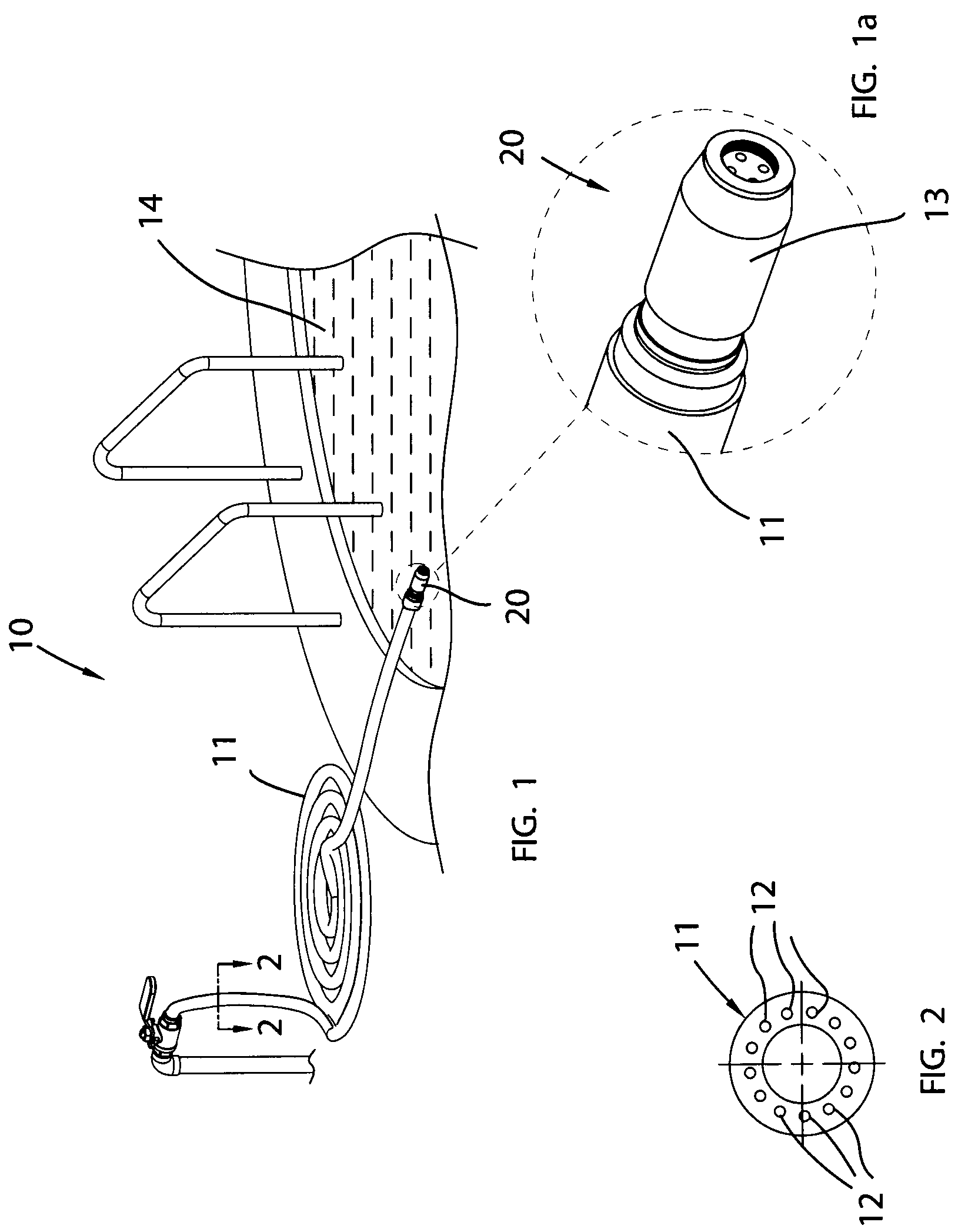 Combined water hose and temperature-operated water flow valve and associated method