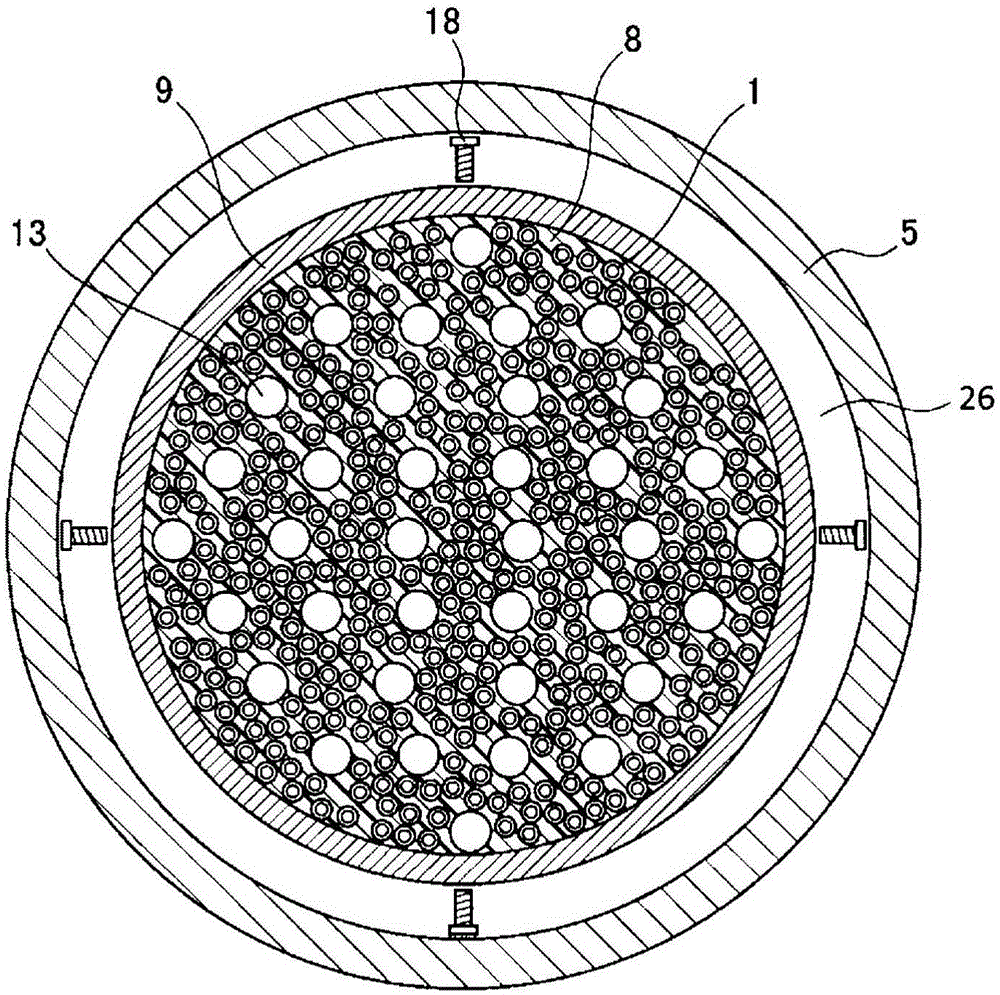 Cartridge type hollow fiber membrane module