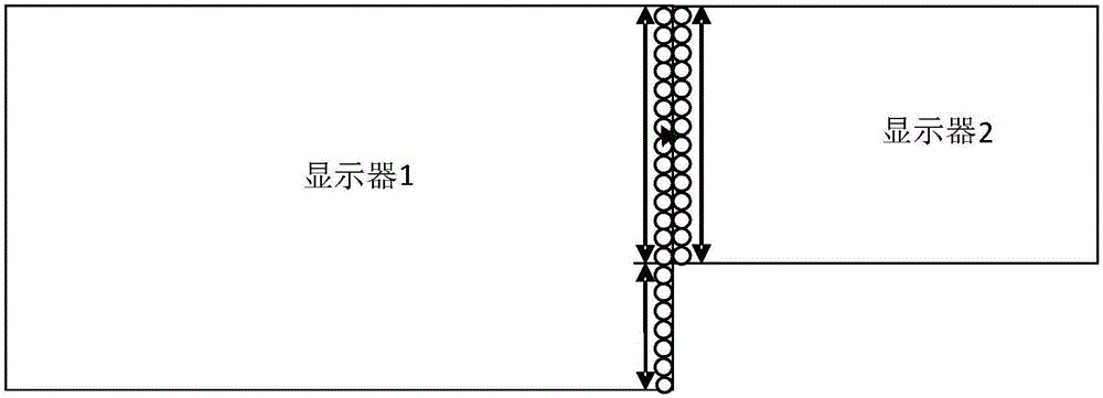 Method and device for switching mouse pointer among plurality of displays