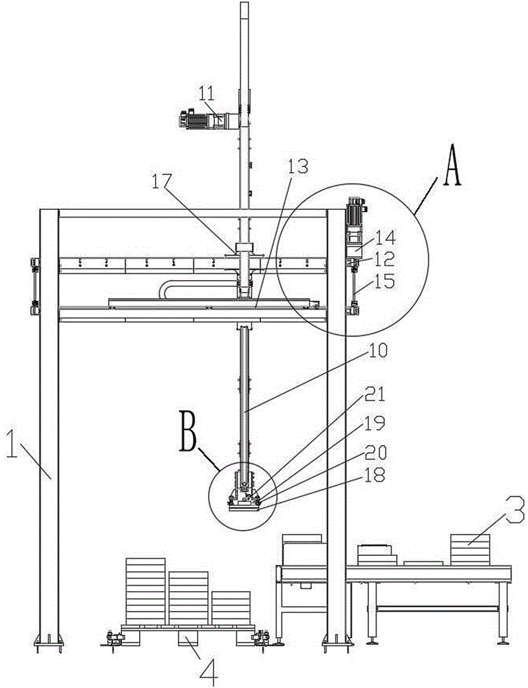 Stacking machine and stacking method