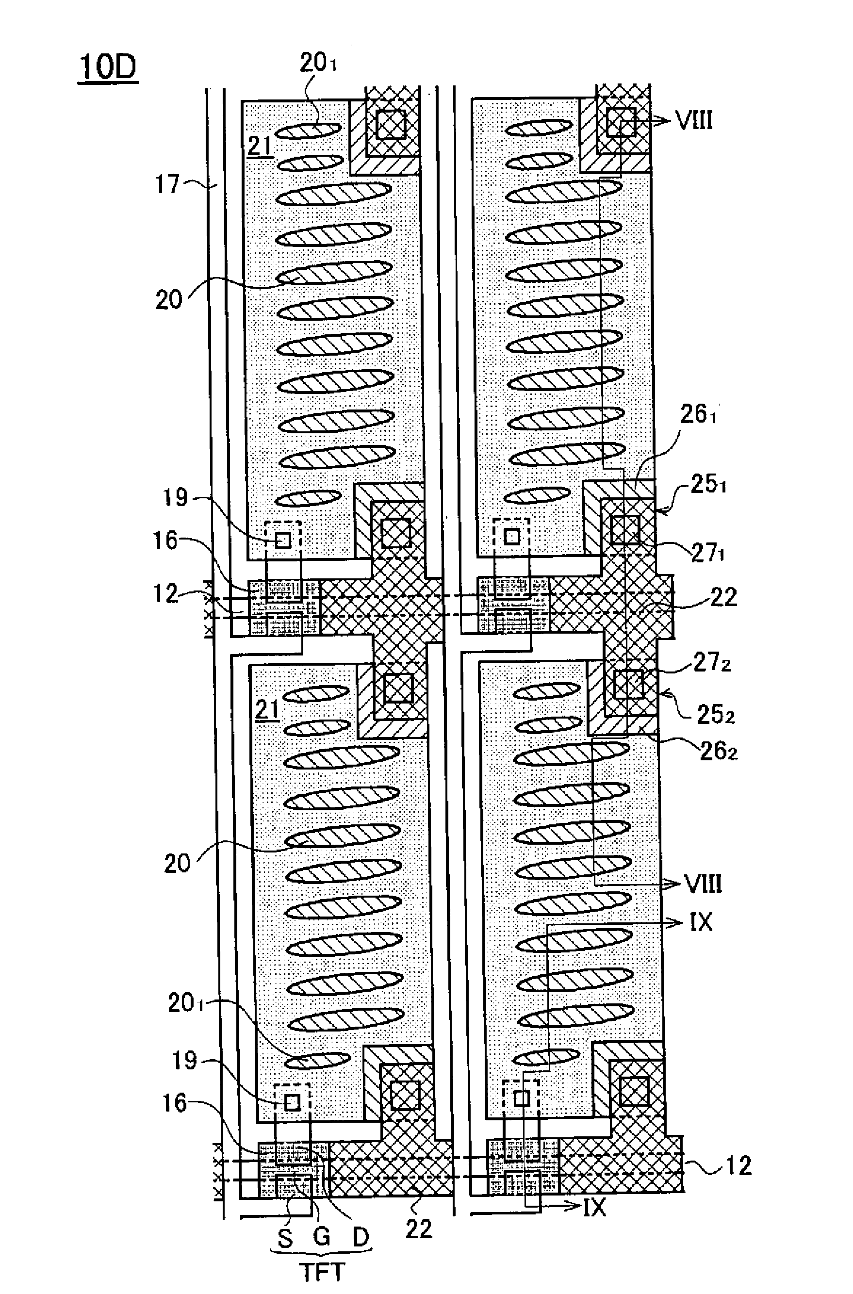 Transverse field type liquid crystal display panel