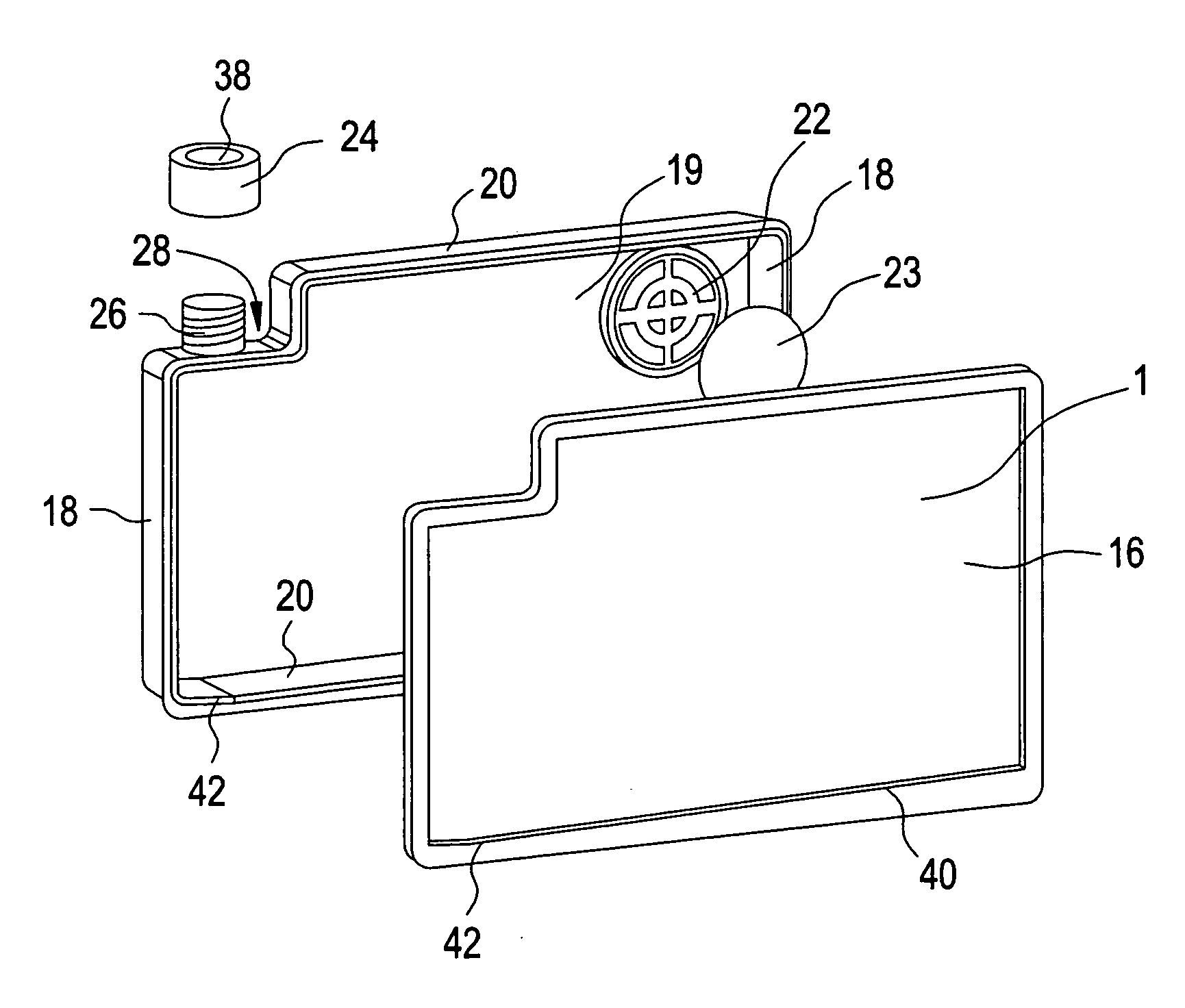 Cell cultivating flask