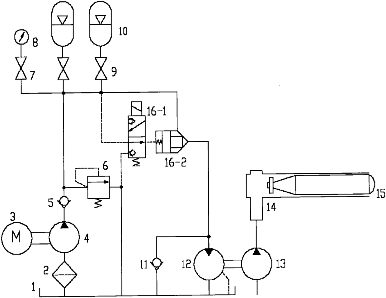 Accumulator-driven hydraulic motor and rotary pump underwater weapon launch power plant