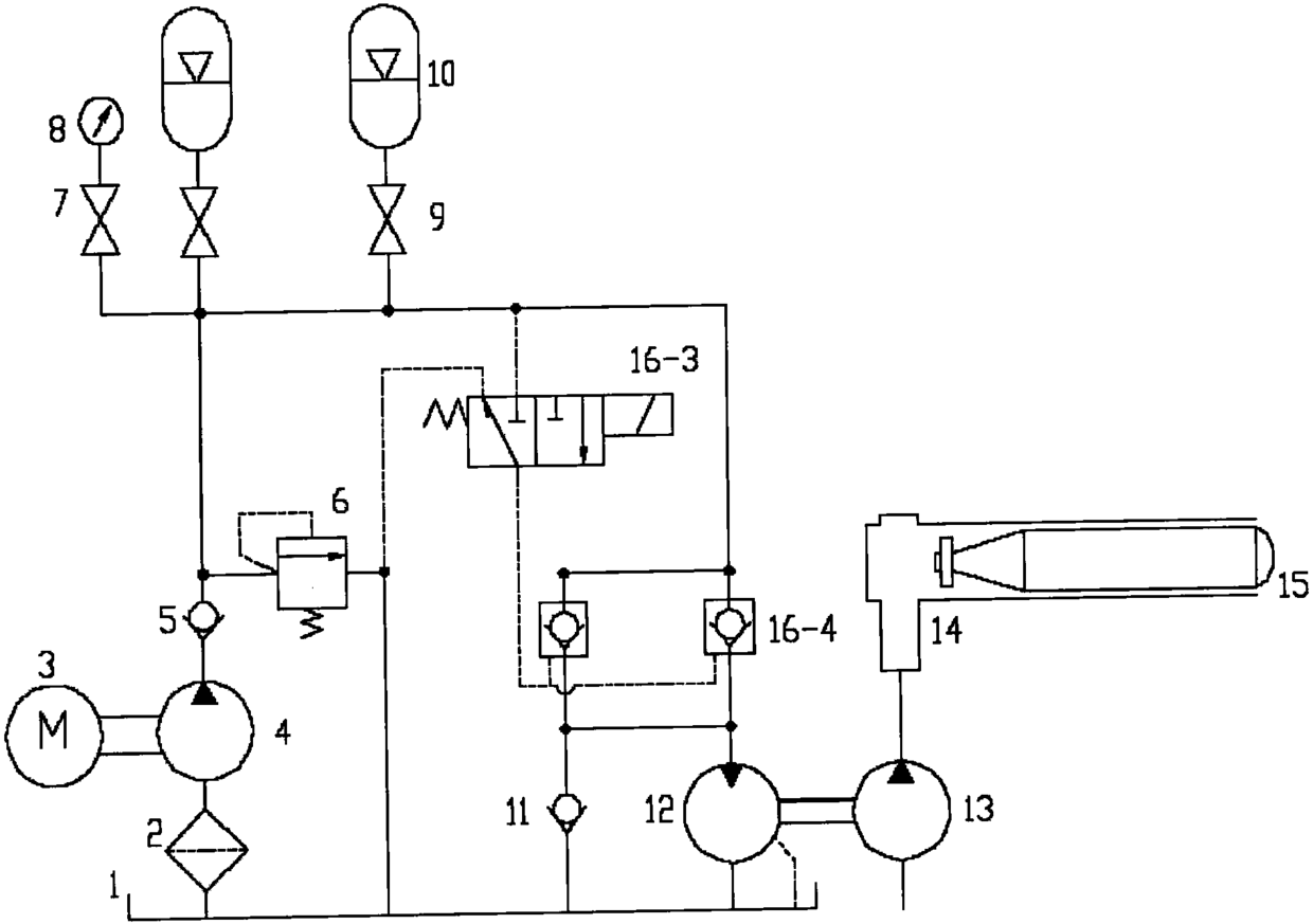 Accumulator-driven hydraulic motor and rotary pump underwater weapon launch power plant