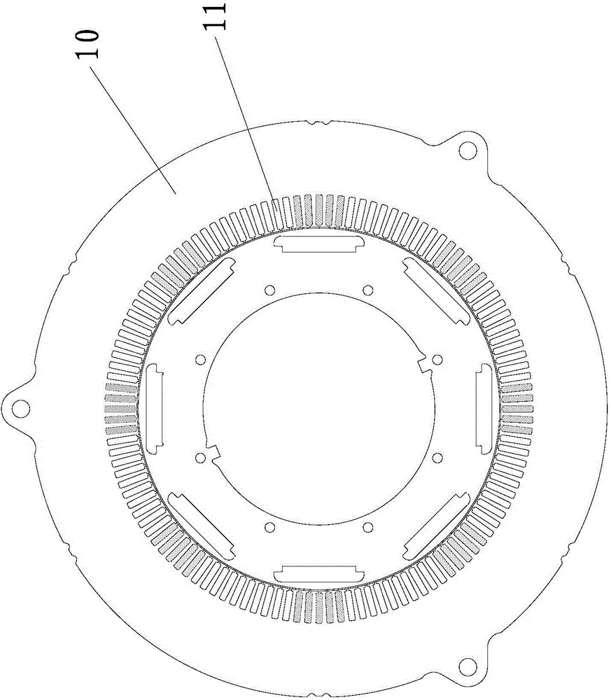 Motor stator and winding method thereof