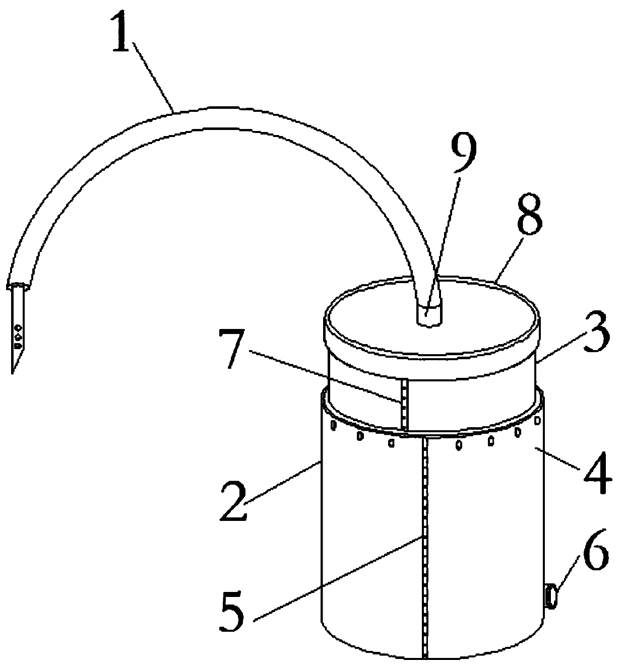 Novel peritoneal drainage device for treatment in internal medicine department of liver