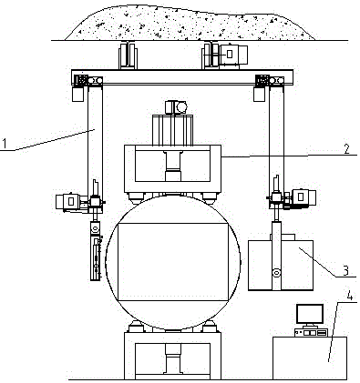 Industrial CT detection device and method based on 3D sphere detection platform