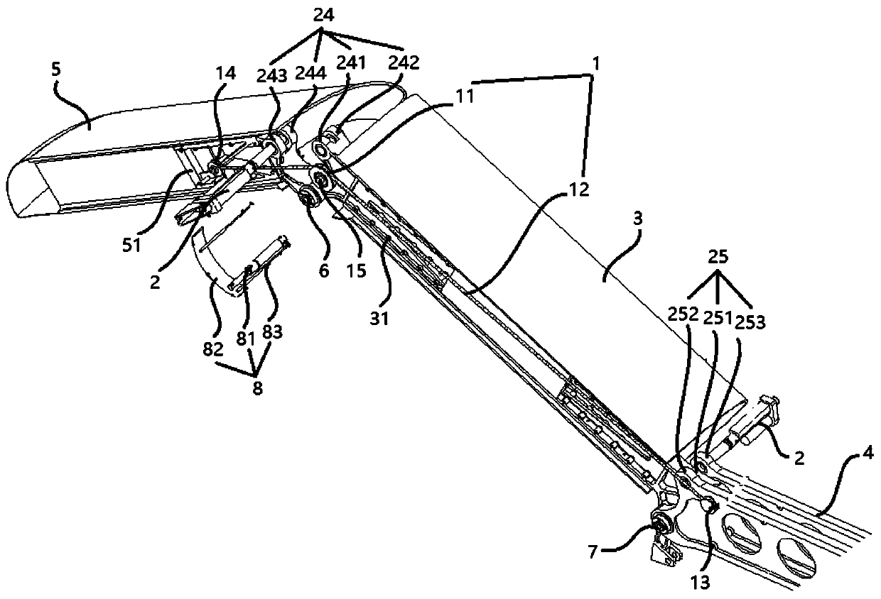 A flying car wing retractable system