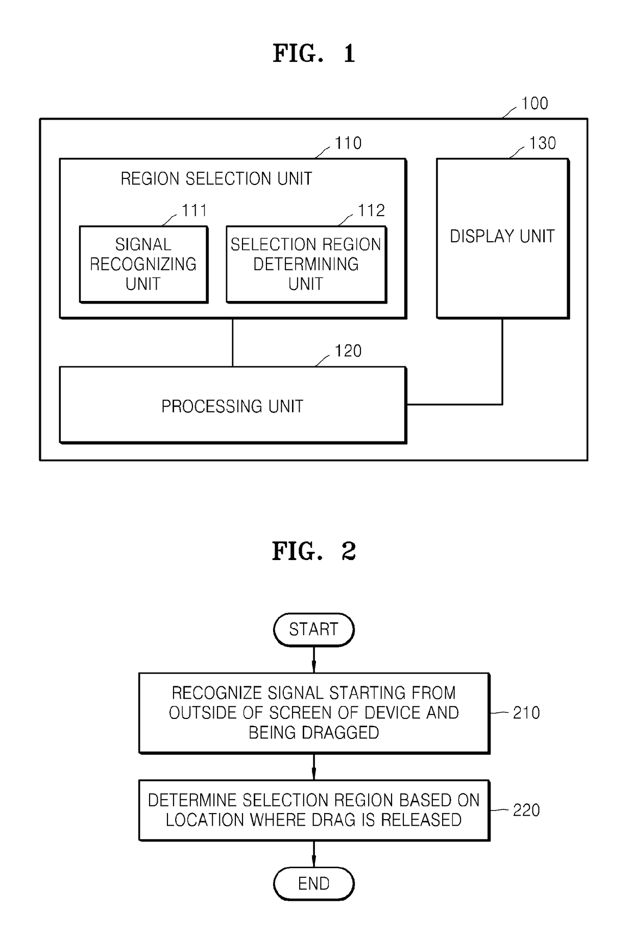 Method and apparatus for selecting region on screen of mobile device