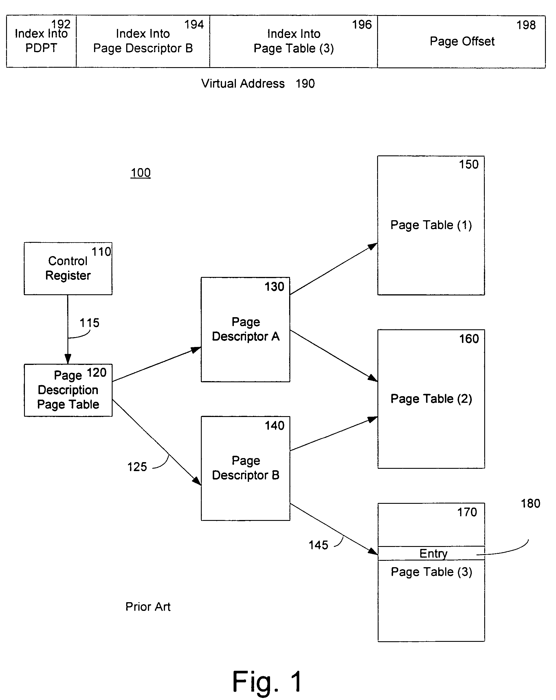 Method and system for caching address translations from multiple address spaces in virtual machines