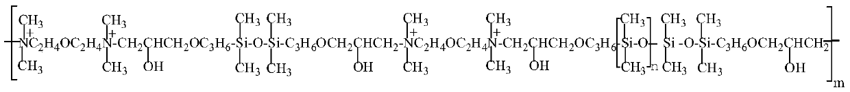 Blocked quaternary ammonium group modified polysiloxane and preparation method thereof