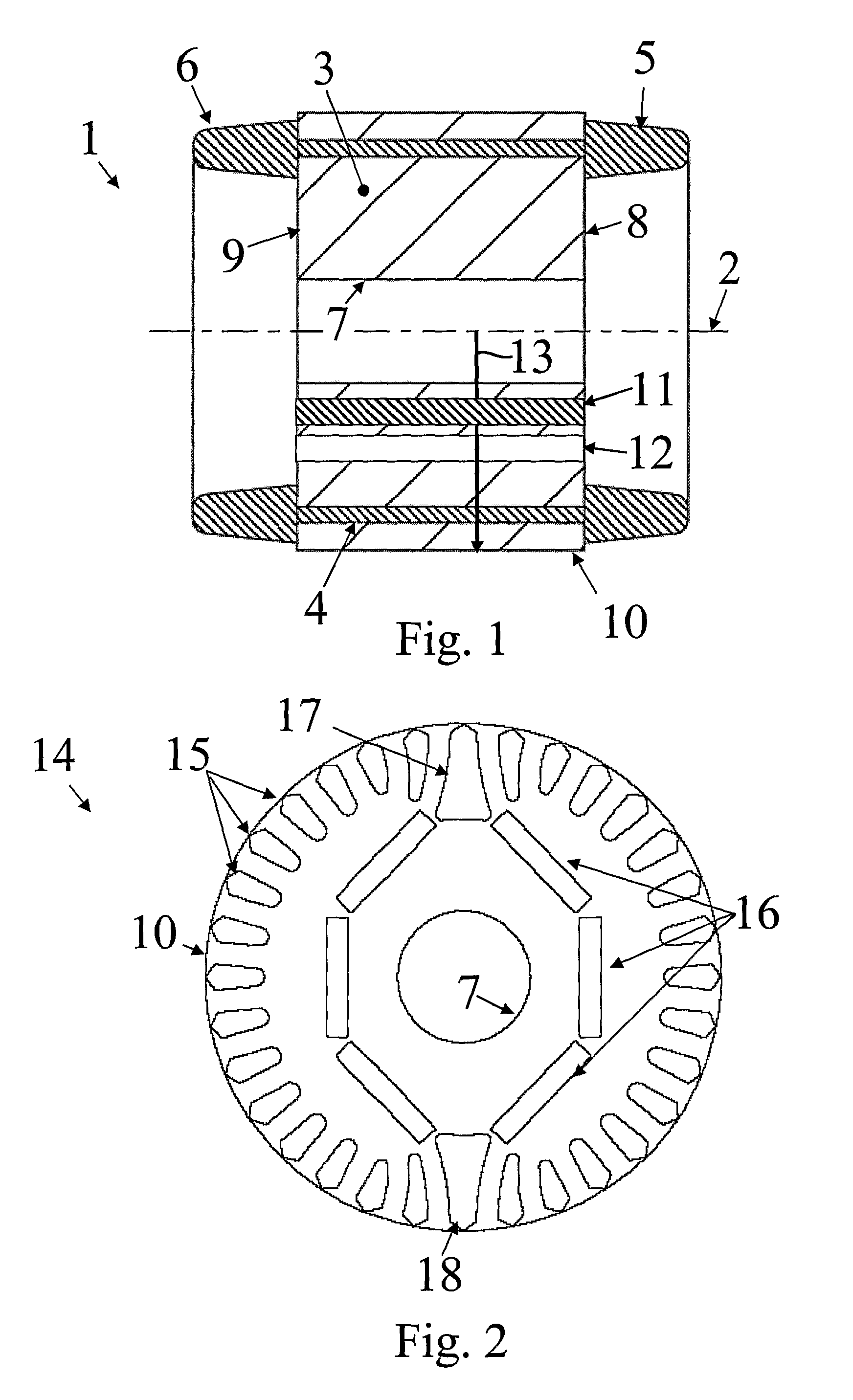 Rotor with a thermal barrier and a motor with such a rotor