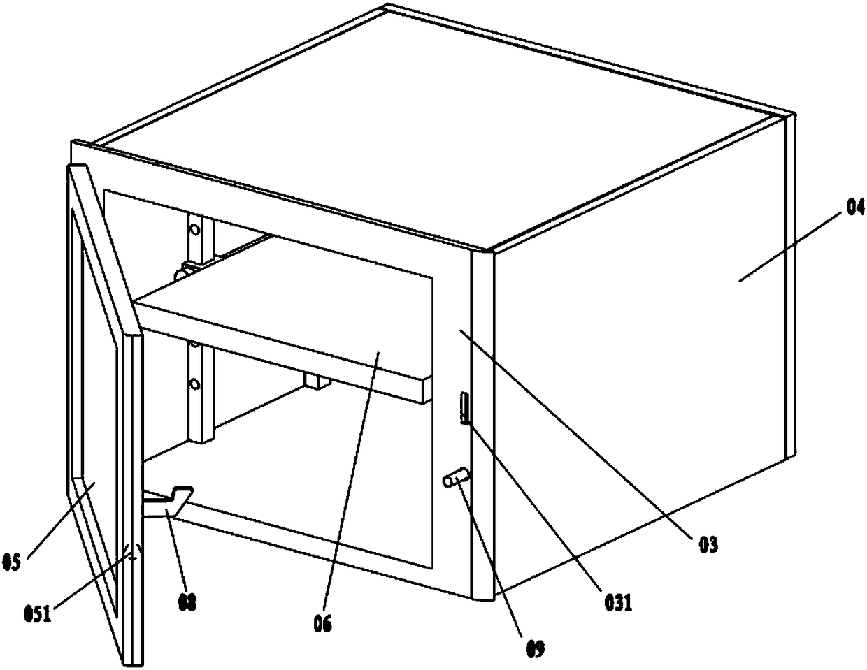 A medical storage cabinet with adjustable tray height