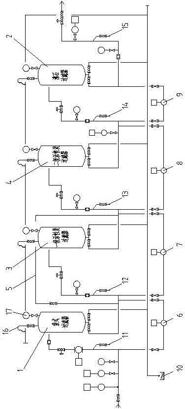 System for treating overproof radioactive laundry waste water