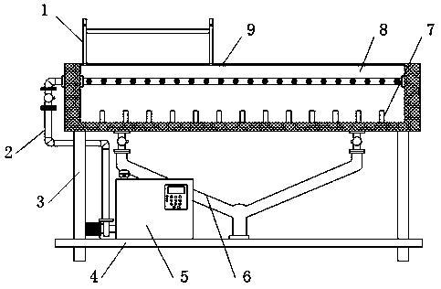 Wet power leakage testing device of photovoltaic module