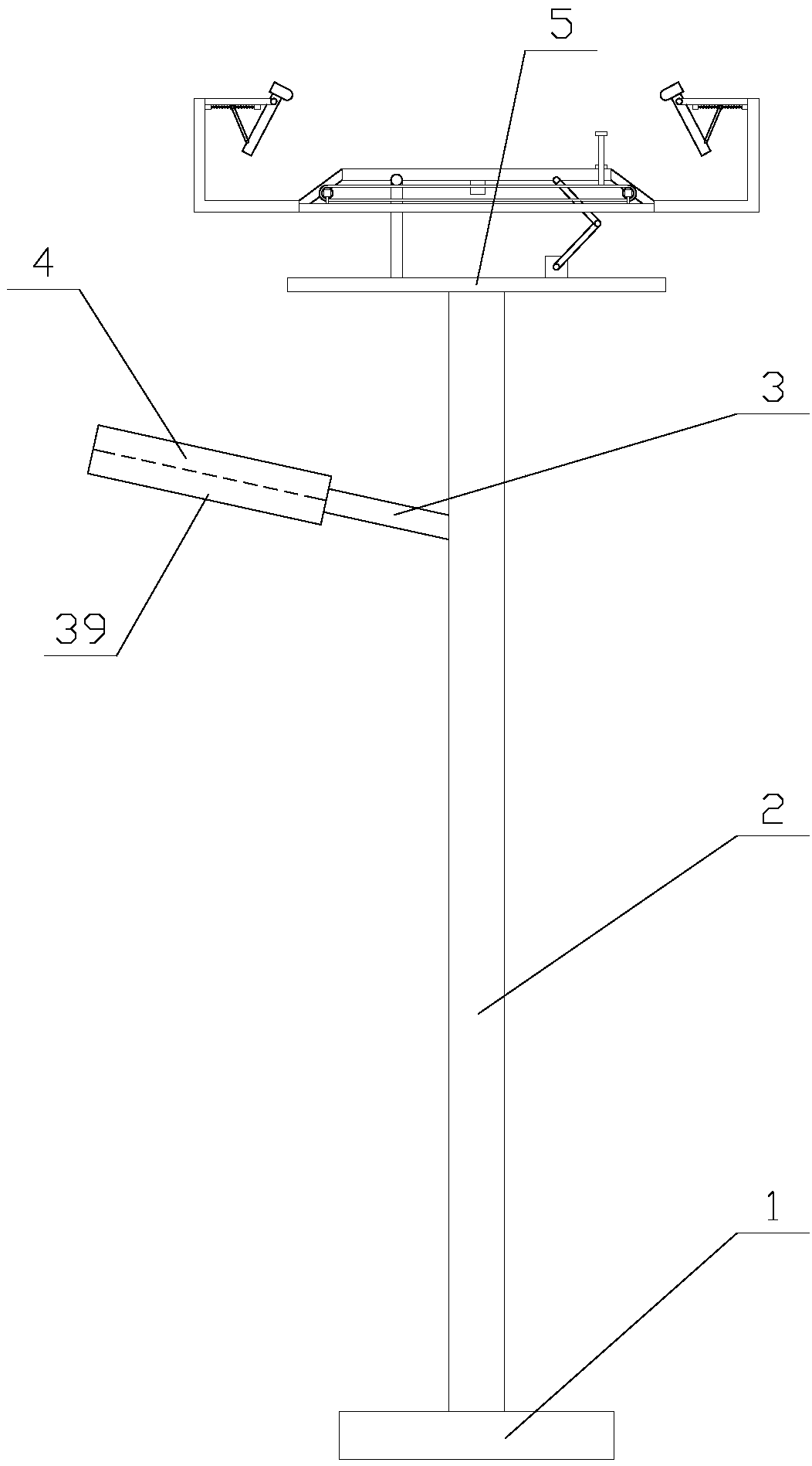 Solar streetlamp with good power generating effect