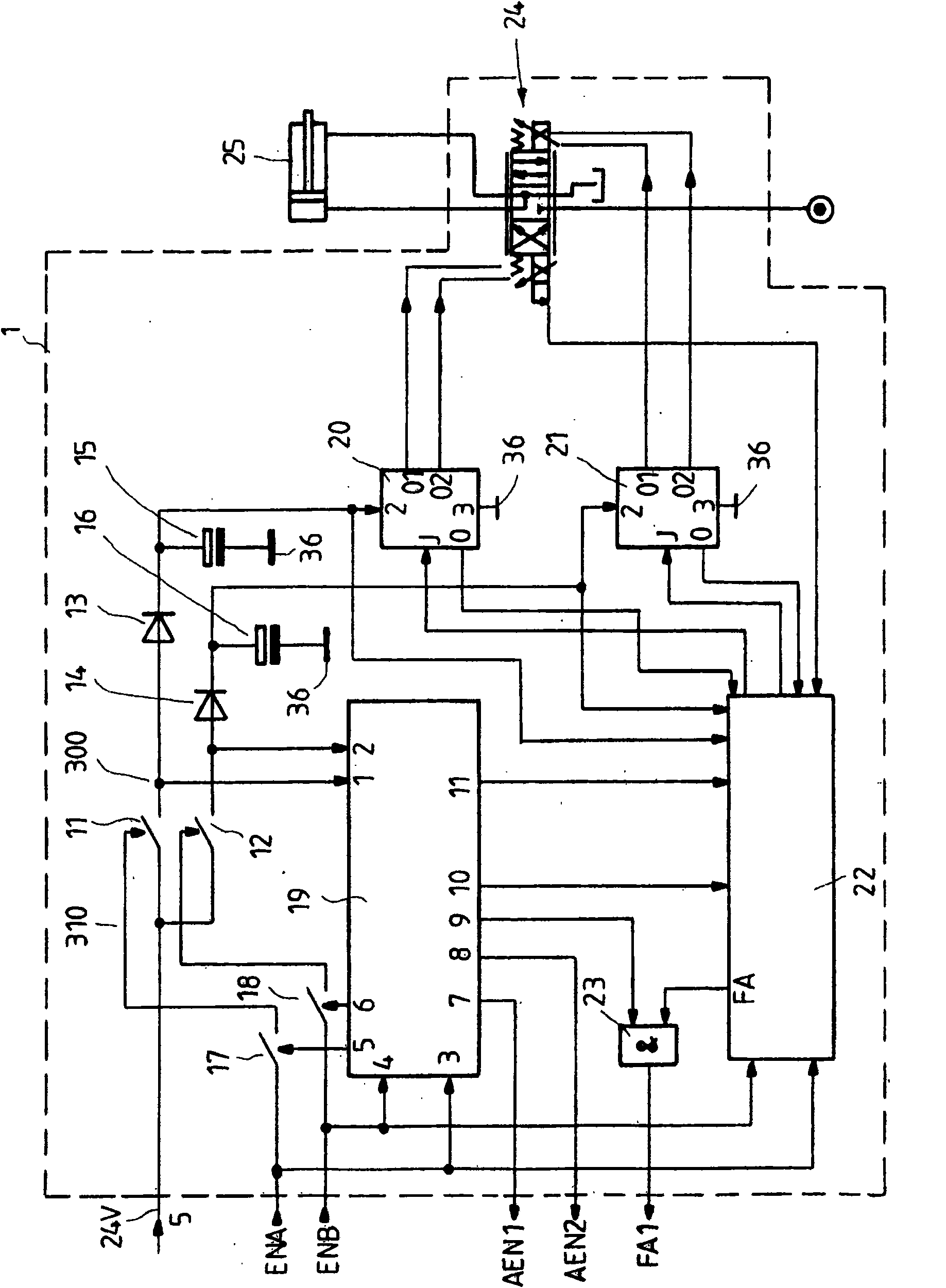 Hydraulic valve control device and method for checking a hydraulic valve control device