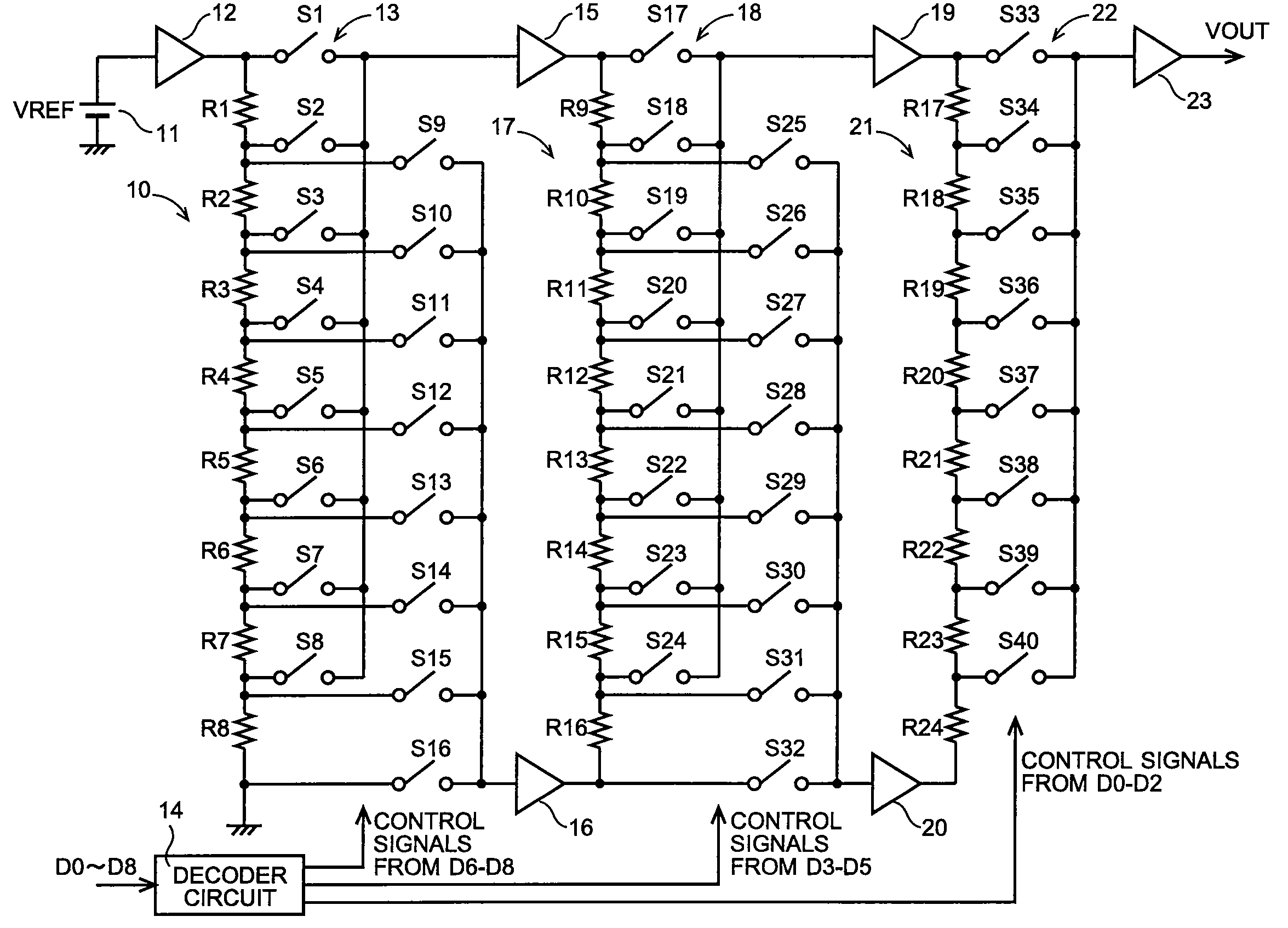 D/A converter circuit