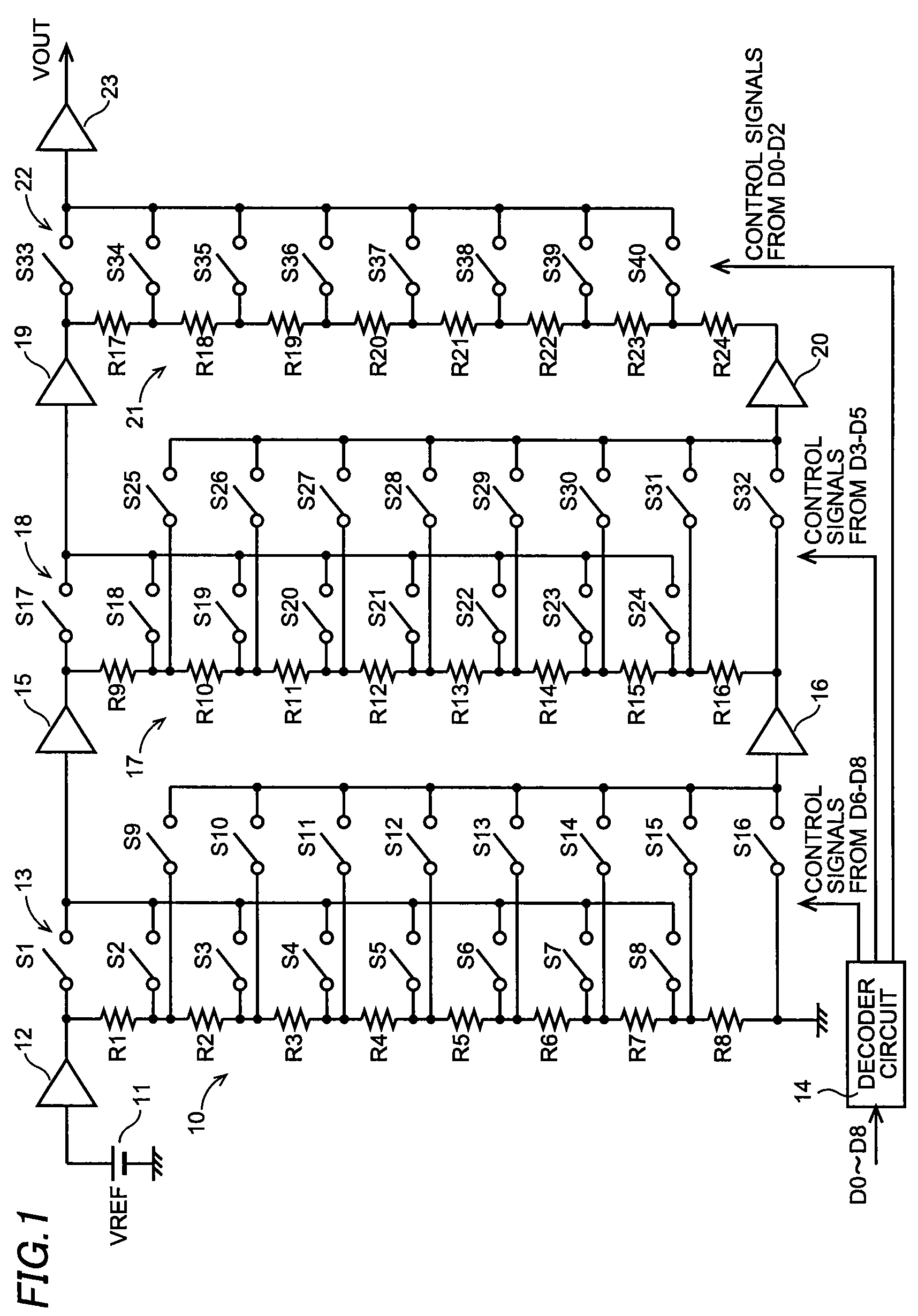 D/A converter circuit