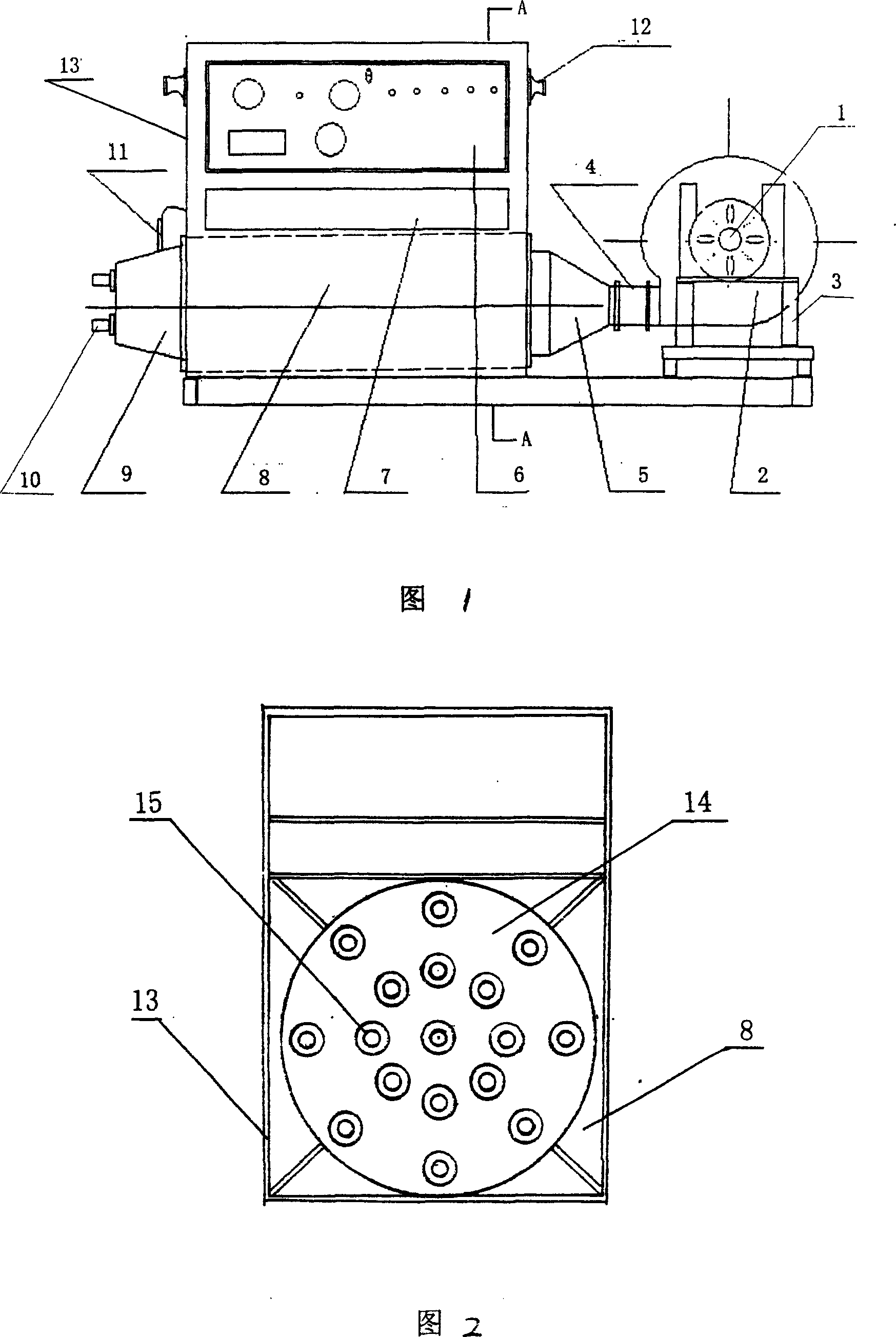 Hot-blast furnace for casting mold and its baking method