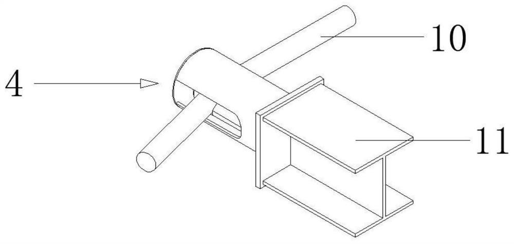 Self-balancing large-span deep foundation pit prestressed beam system