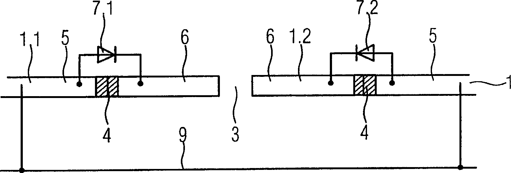 Power supply system based on bus/current collector