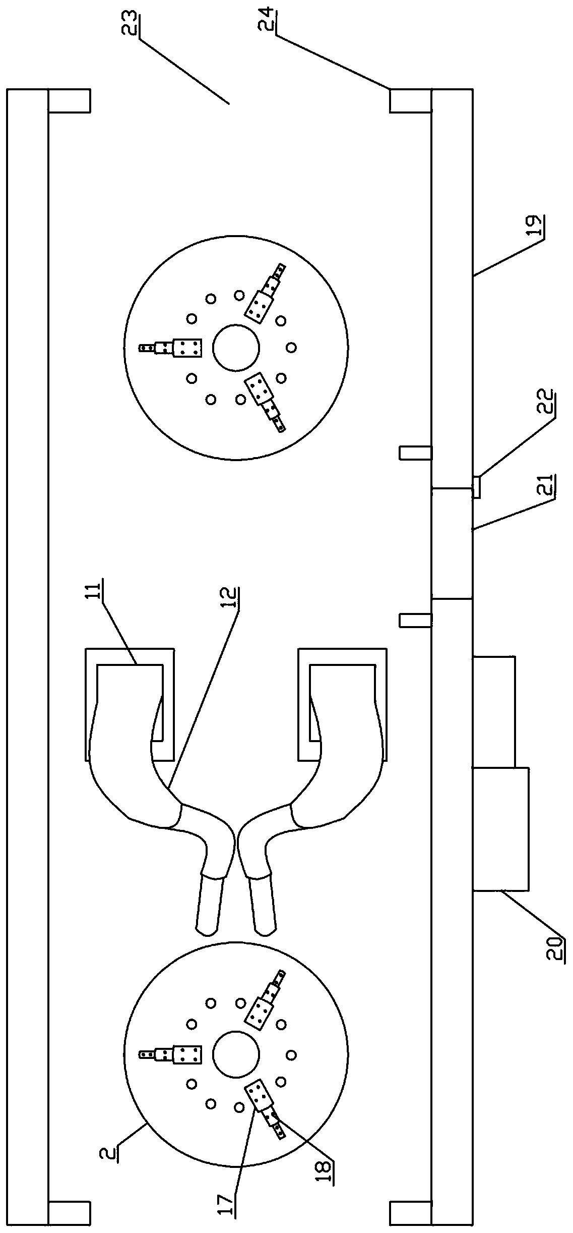 Wind power generator hub robot assembling platform and assembling method thereof