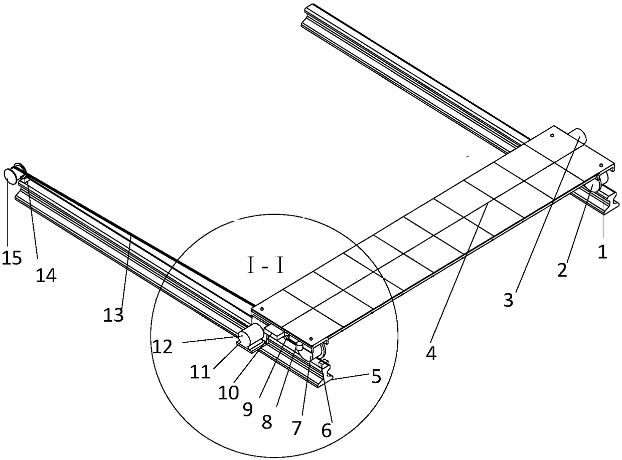 Automatic cleaning device for sunshine house roof