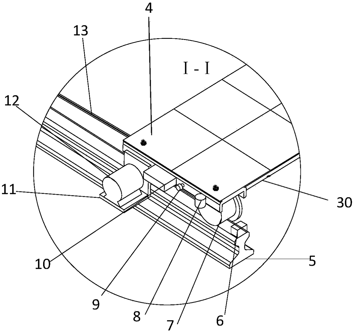 Automatic cleaning device for sunshine house roof