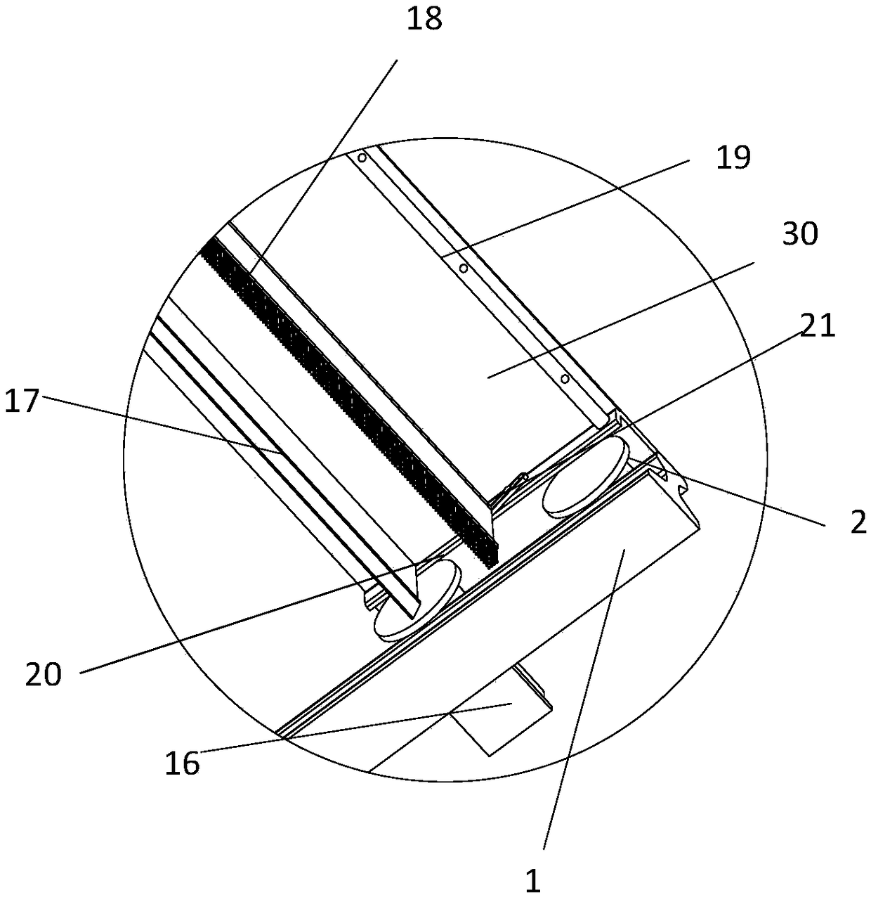 Automatic cleaning device for sunshine house roof