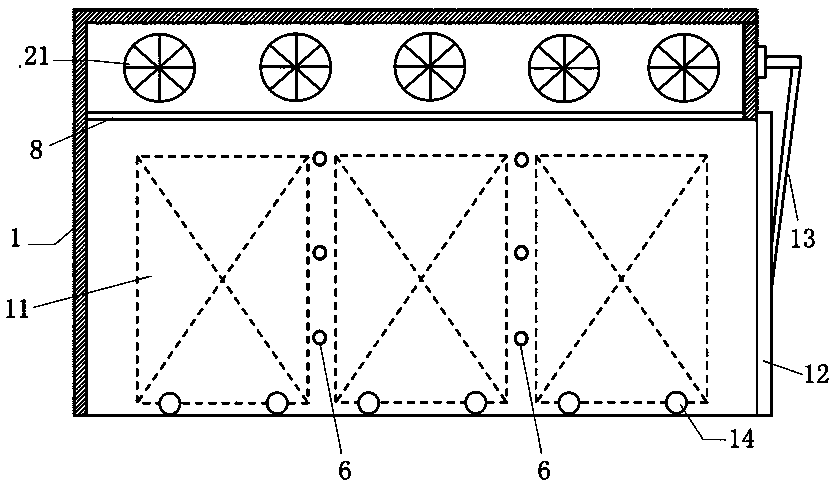 Micro-pressure self-draining wood high-efficiency energy-saving drying device and drying method