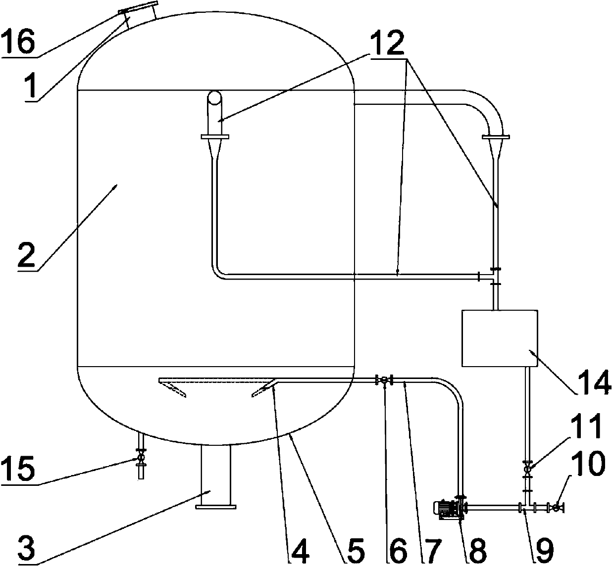 Jet flow diffusion type unpolished rice washing and sprouting device