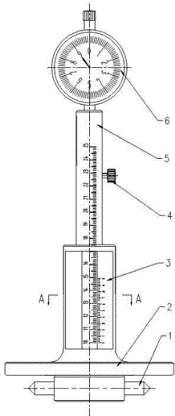 Device for measuring taper hole