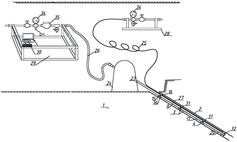 Floor mining damage zone multi-section blocking synchronous leakage detection method