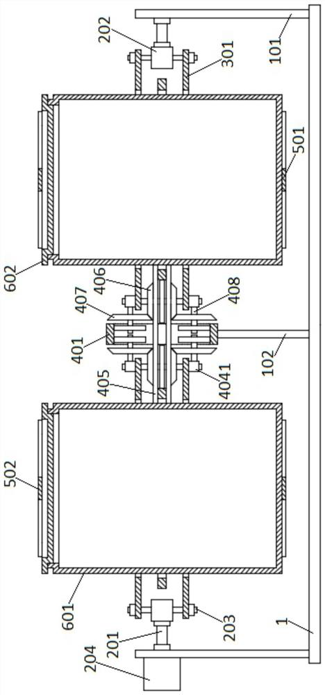 Braised garlic pickling device based on single-drive multi-linkage structure