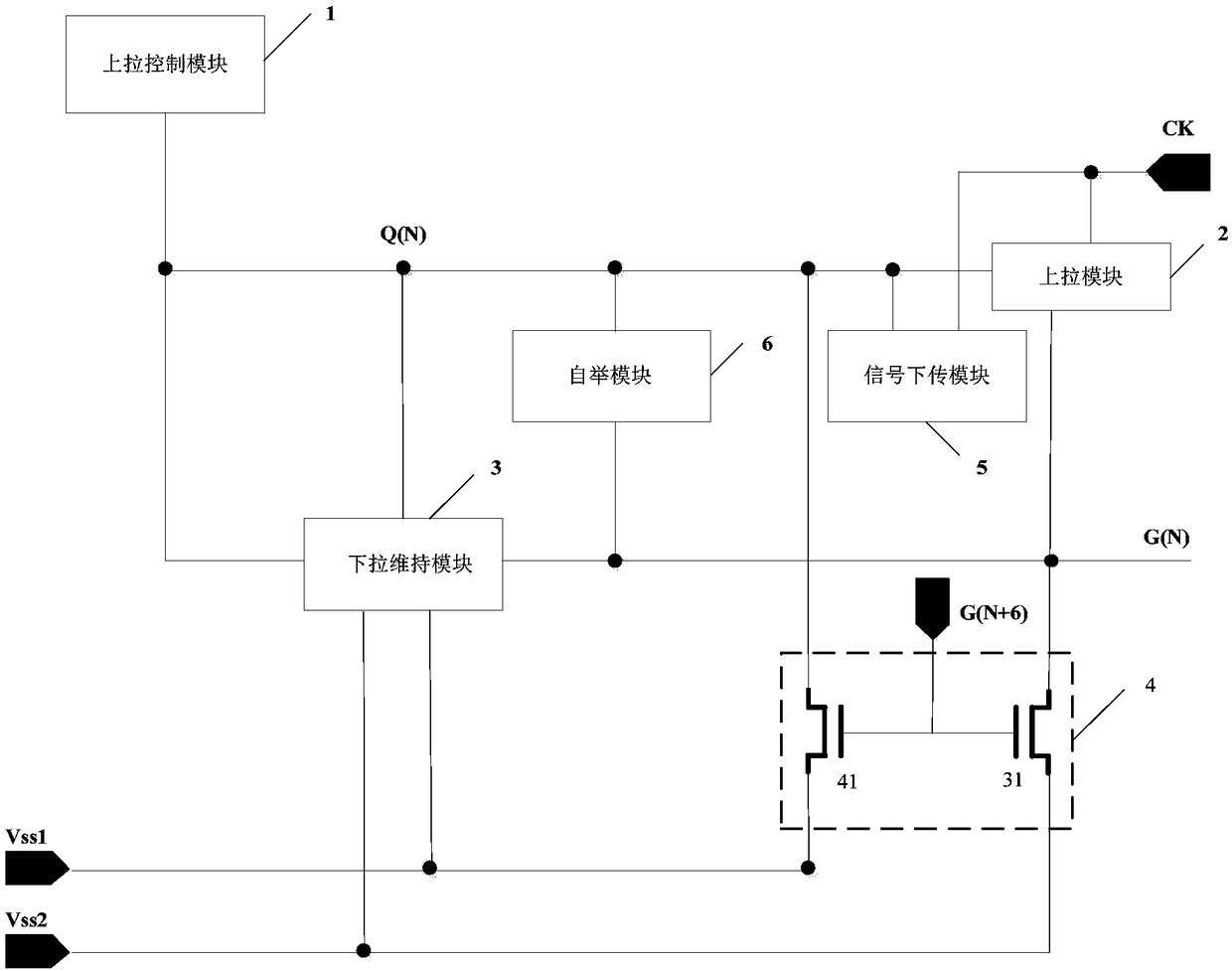 Array substrate line drive unit and circuit, and liquid crystal display panel