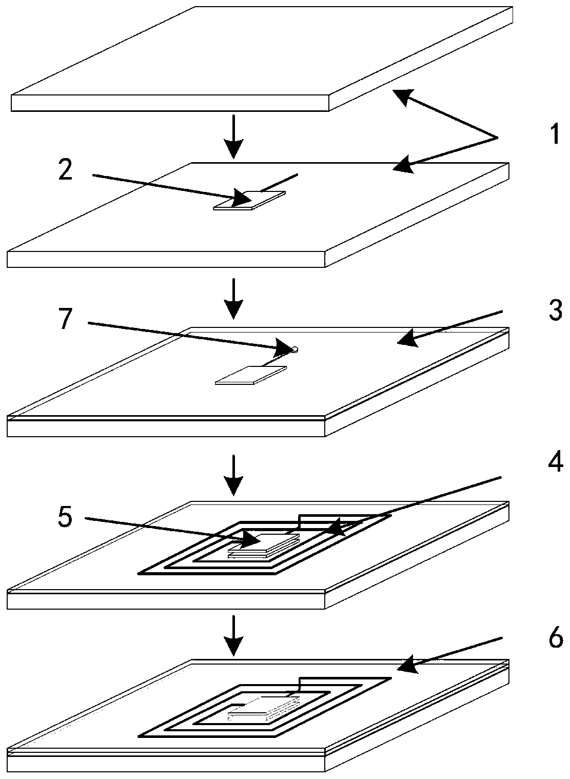 Wide-band passive high temperature-resistant flexible vibrating sensor and preparation process thereof