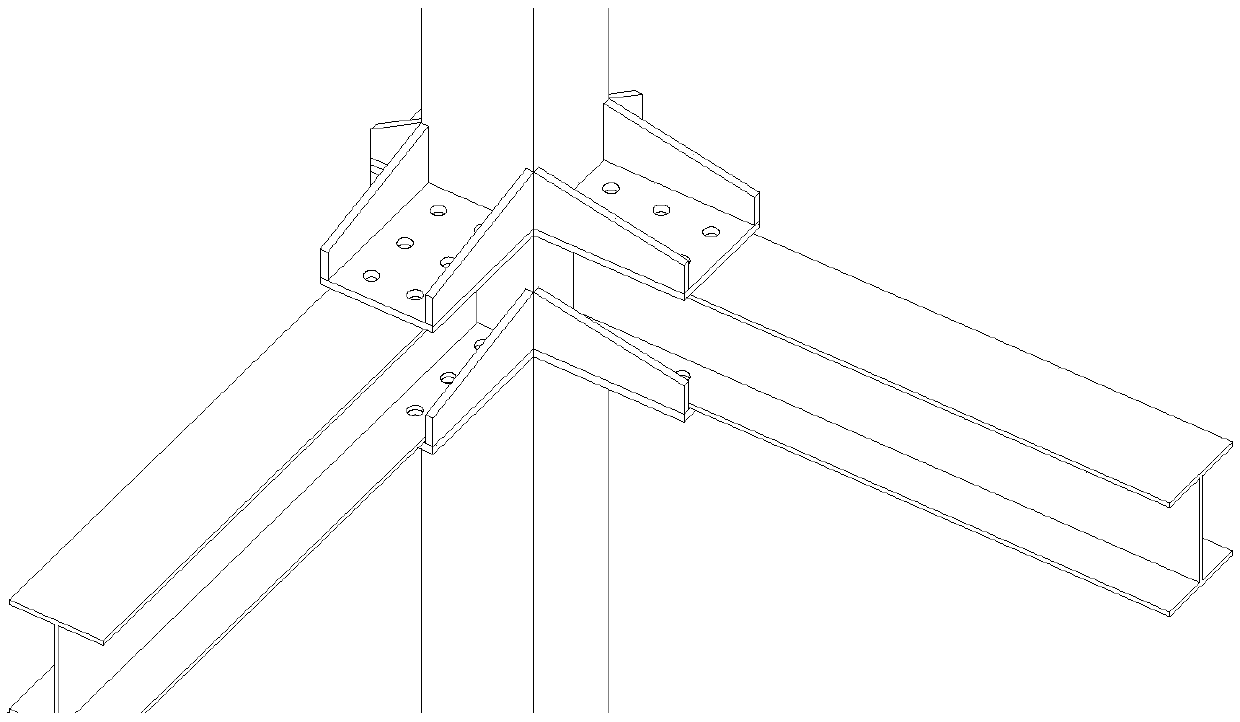 An assembled steel structure beam-column joint connection device