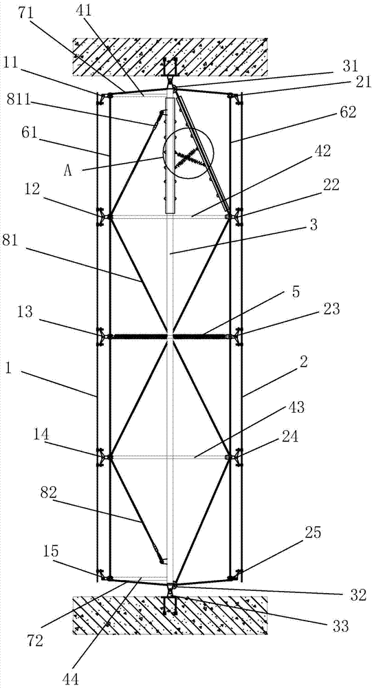 Double-layer self-balancing cable constant temperature curtain wall system