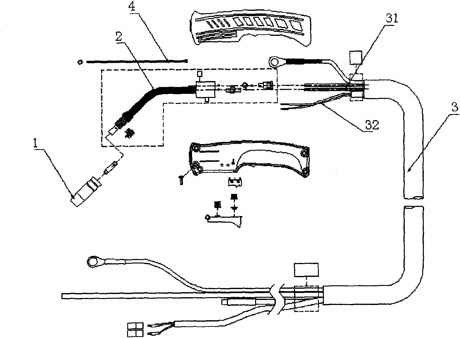 Structure-improved welding torch