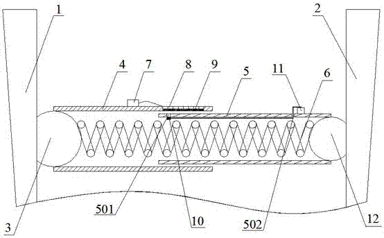 Device for measuring clamping force of planting apparatus by utilizing photoresistor