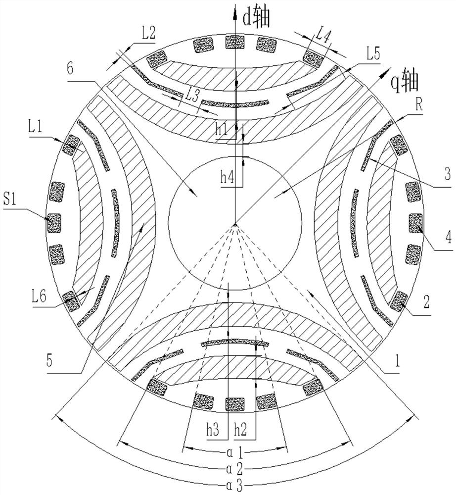 Rotor assembly and self-starting permanent magnet synchronous reluctance motor