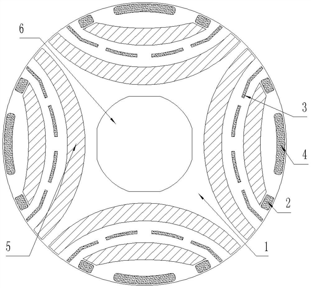 Rotor assembly and self-starting permanent magnet synchronous reluctance motor