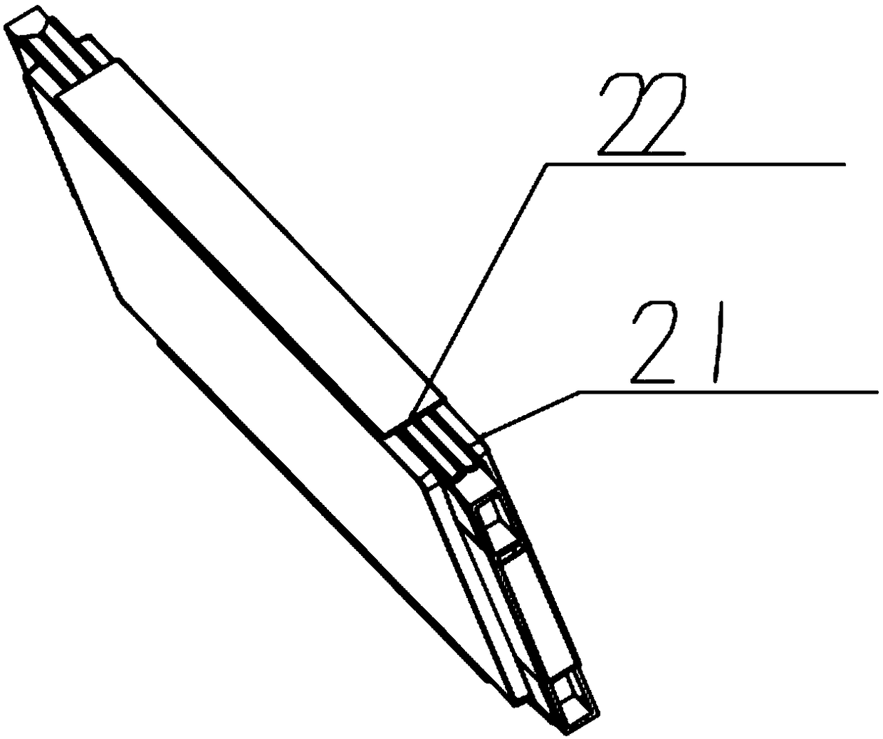 Large module grouping structure of flexible soft package battery