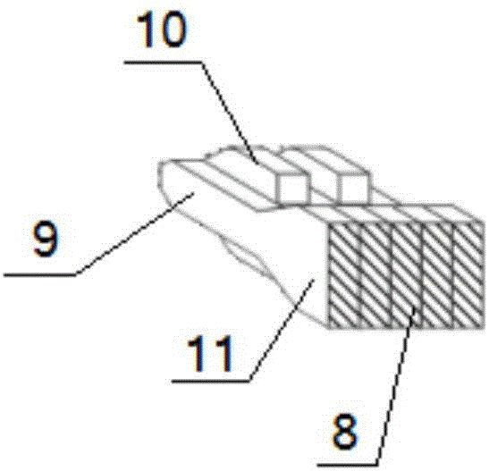 Back-bolt type connecting piece for curtain wall