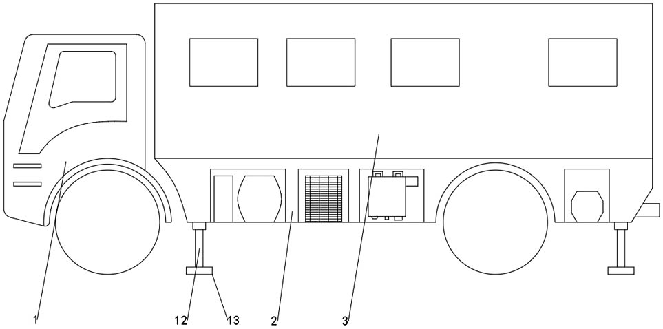 Multifunctional safeguard vehicle capable of providing camping for multiple persons