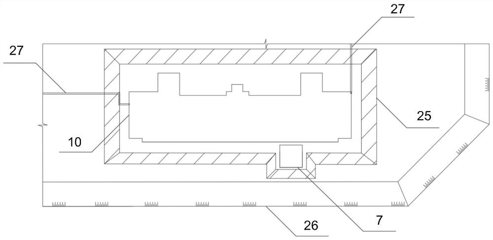 Tower crane foundation located on foundation pit slope and construction method thereof