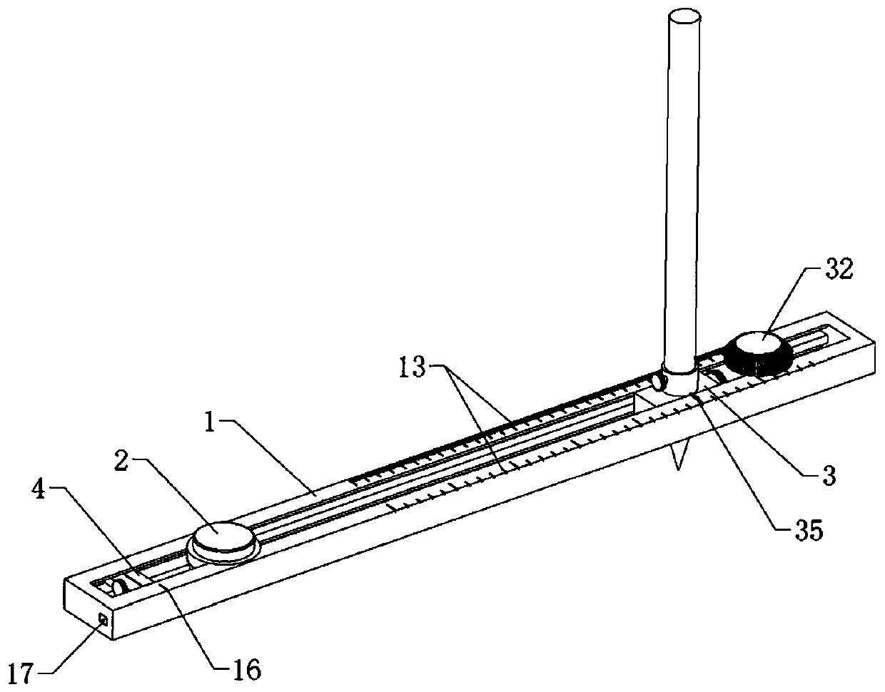 Multipurpose compass ruler and drawing method thereof